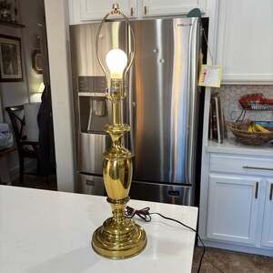 Vintage Stiffel Urn Style Brass Table Lamp 28” to Finial